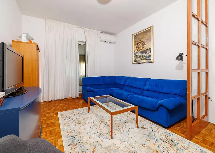 Faszinierendes Nur 50 Meter Zum Mit Meerblick, Waschmaschine, Klima, Wifi Selce